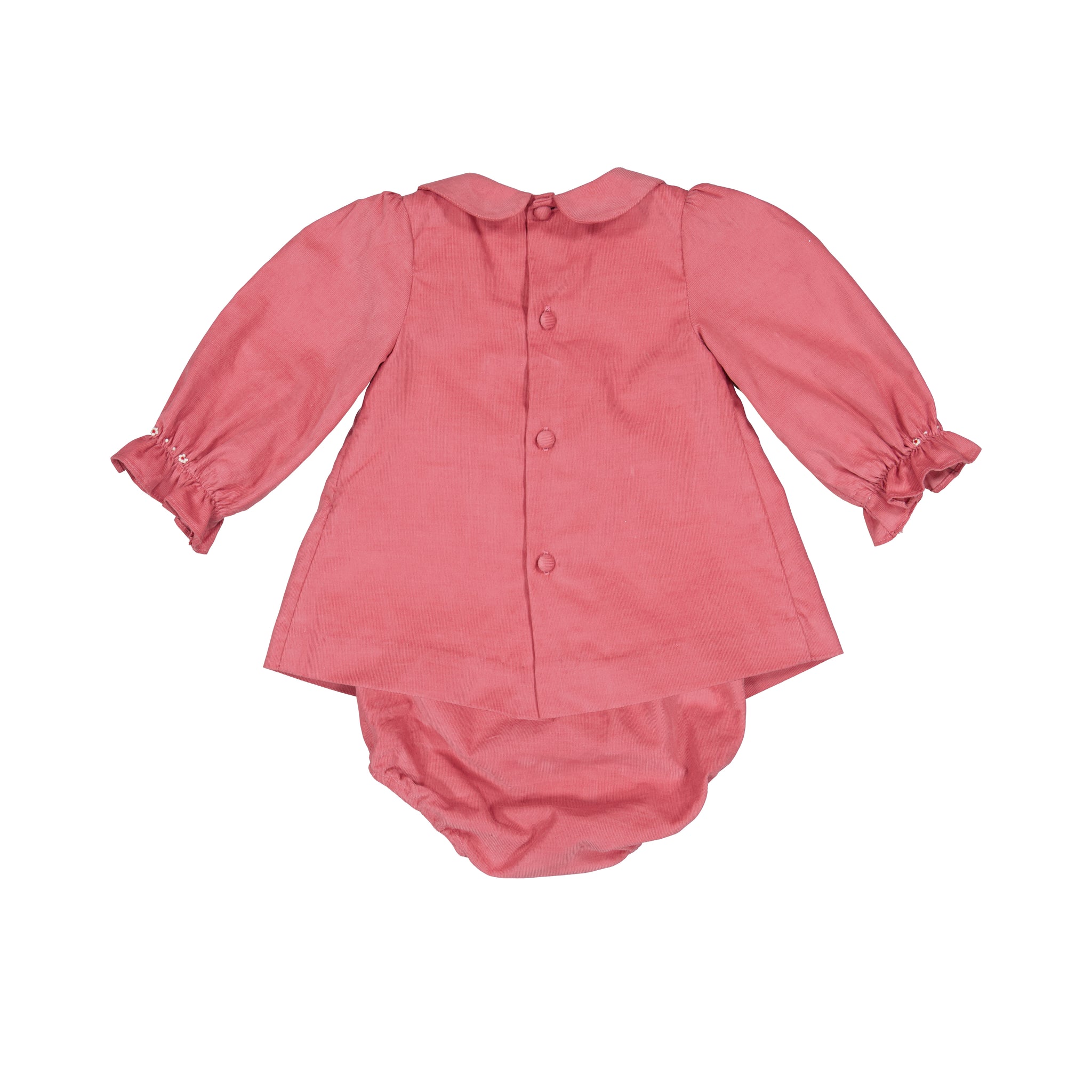 ANGELE PINK CORDUROY LONG SLEEVE BABY SET