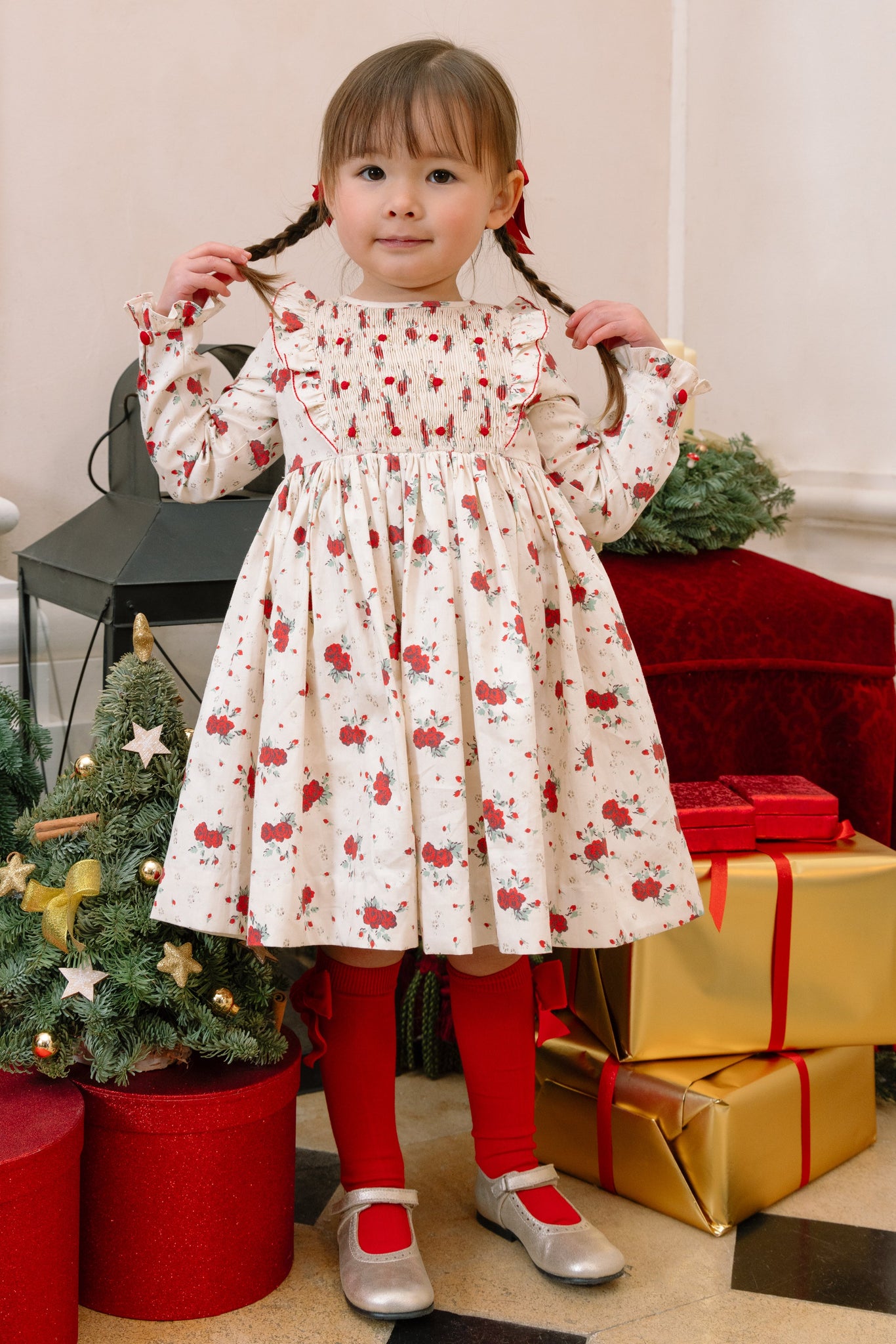 Anastasia Christmas Smocked Dress