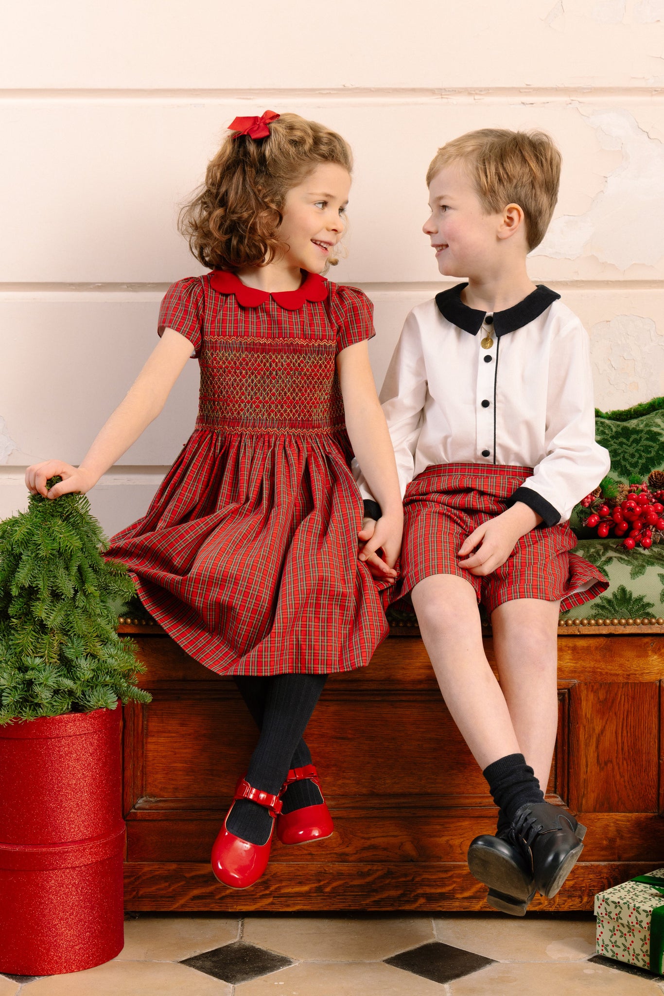 William Red Tartan Dressy Set