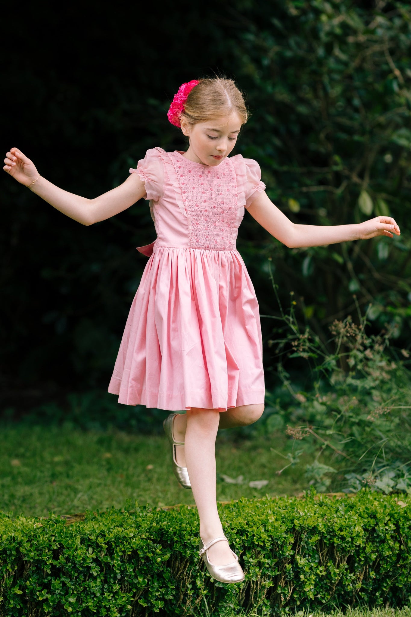 CAMELIA PINK ORGANZA SLEEVE DRESS CAMELIA PINK ORGANZA SLEEVE DRESS