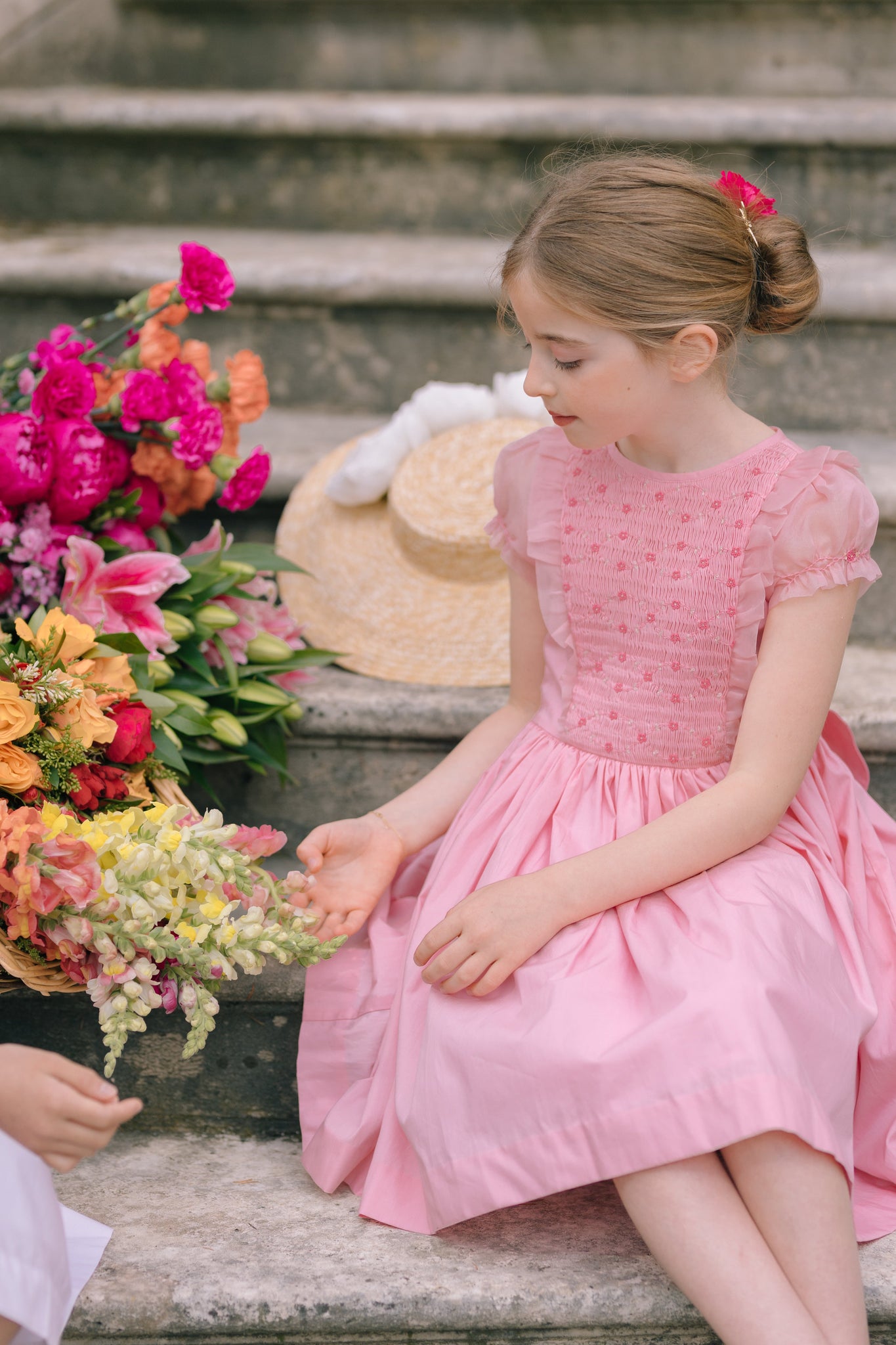 CAMELIA PINK ORGANZA SLEEVE DRESS