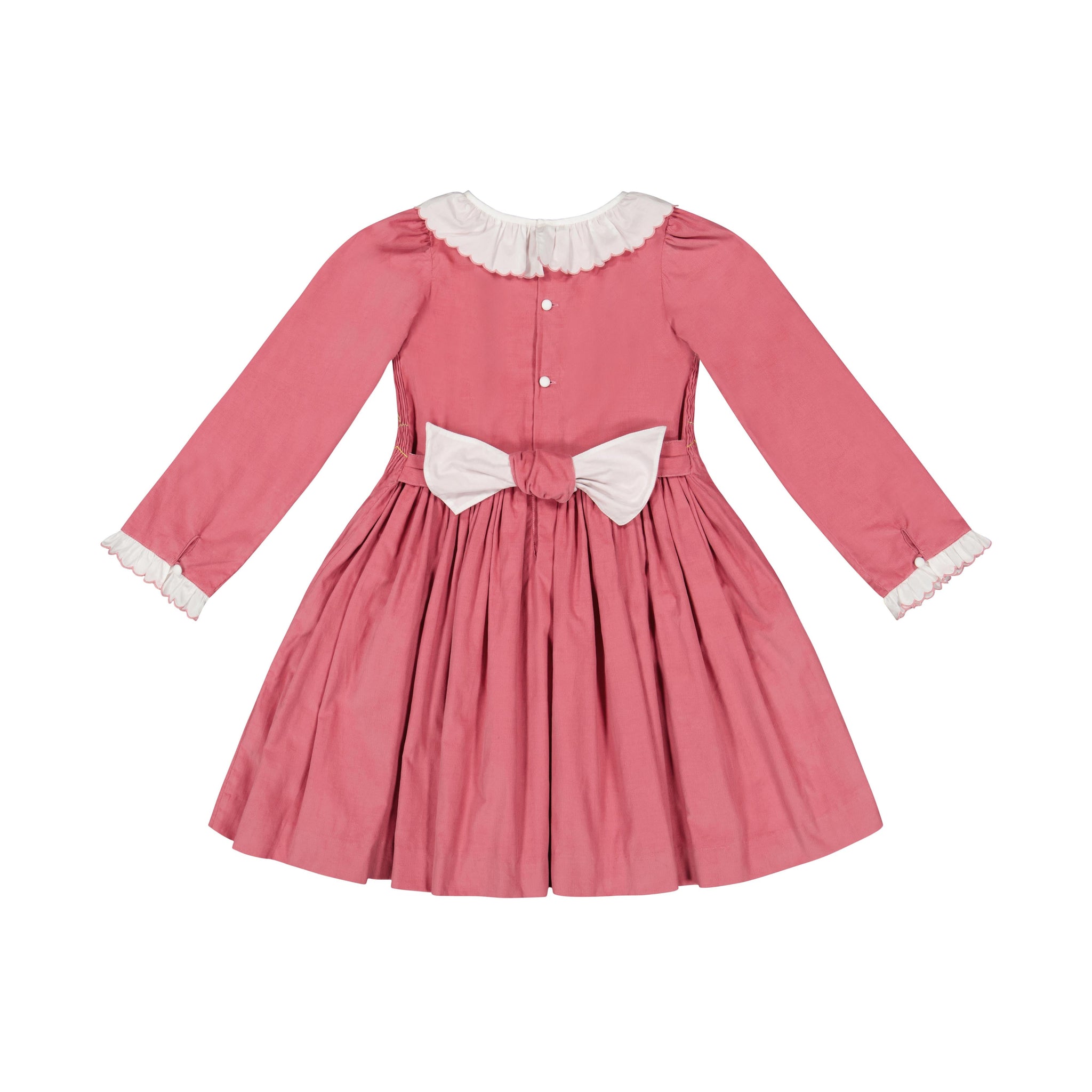 Back of Chiara Pink Smocked Dress