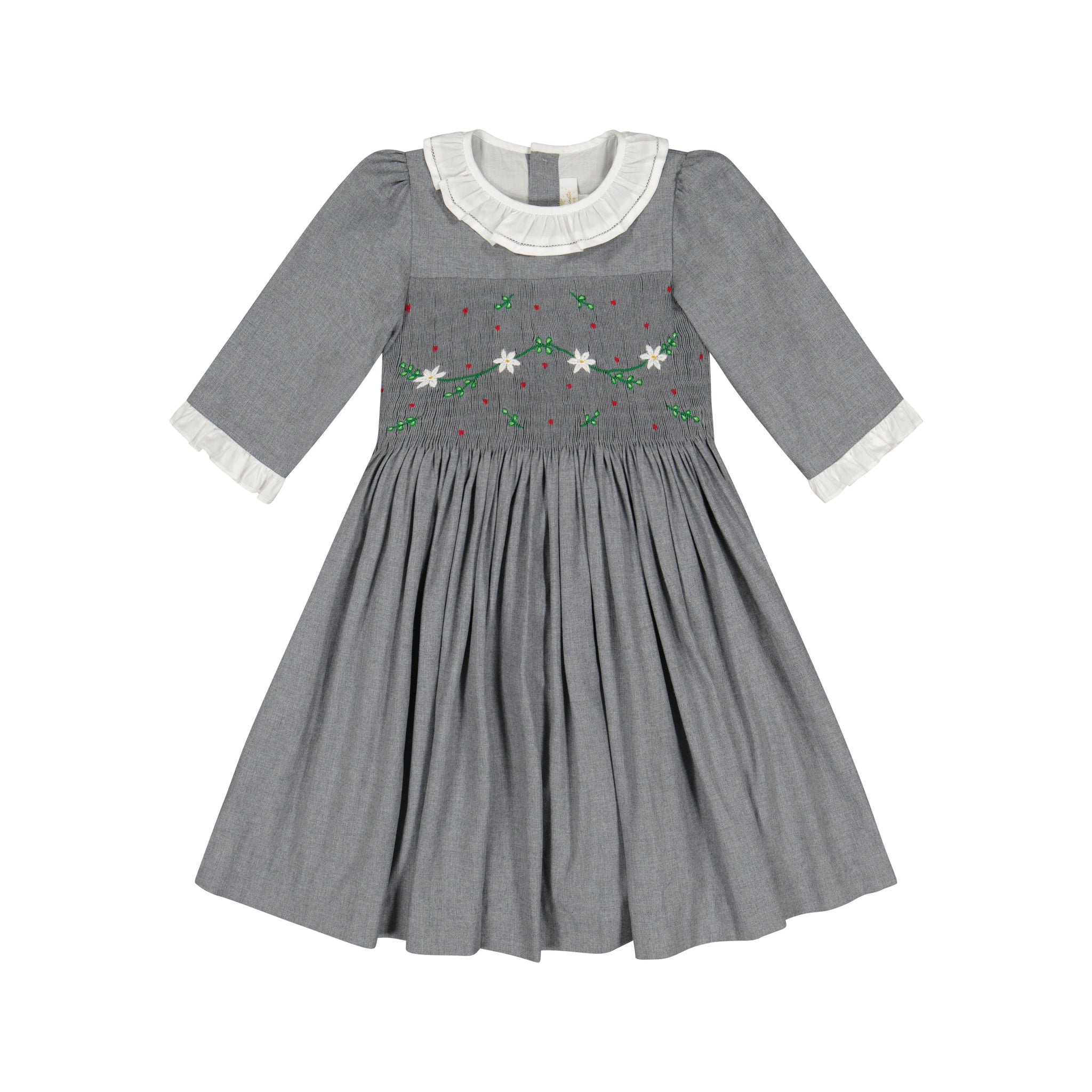 HEIDI GREY WINTER LONG SLEEVE SMOCKED DRESS