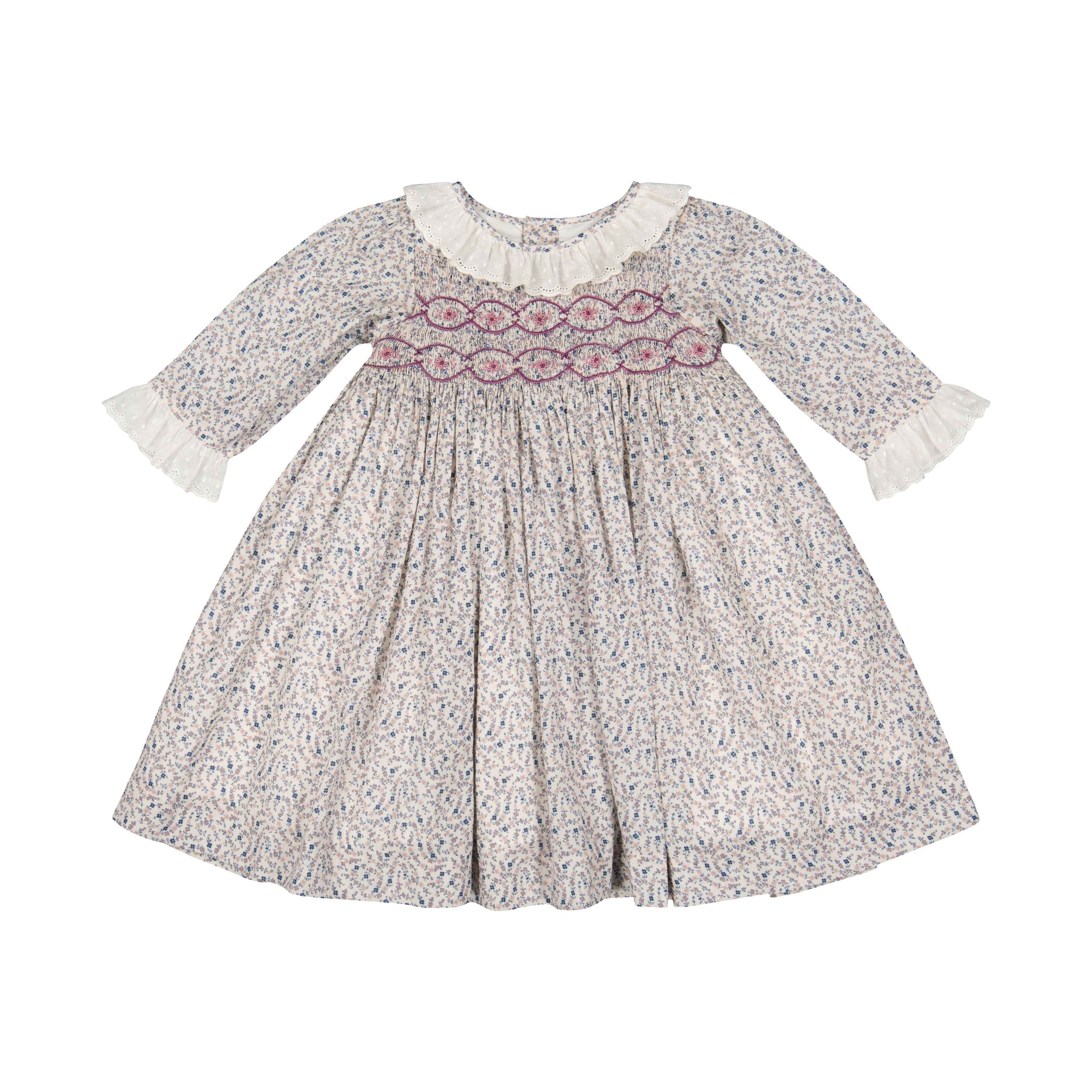 Front of Isadora Floral Long Sleeve Smocked Dress