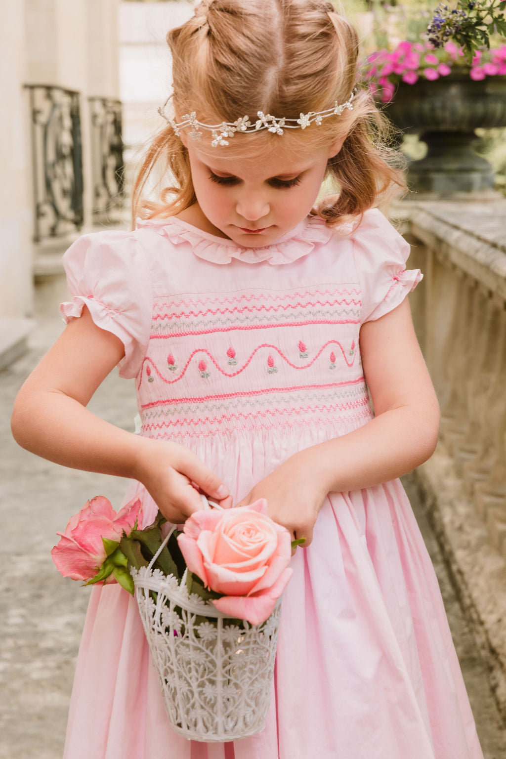 strapless open back dress Aurelia Velvet Dress in Vintage Pink main image 0